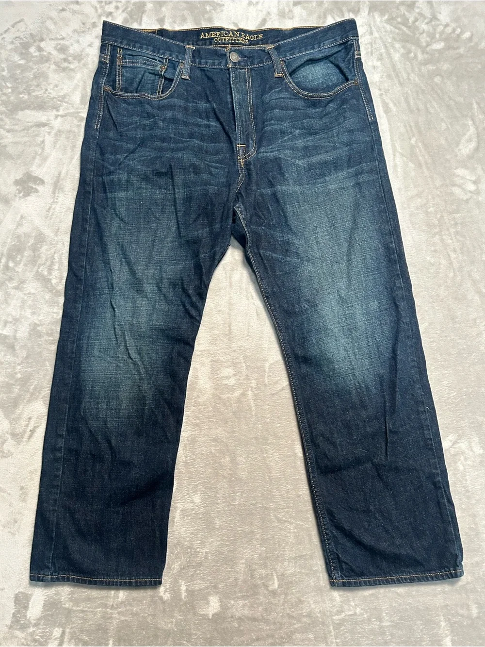 American Eagle Relaxed Straight Jeans Men’s 38x30 Dark Wash Denim